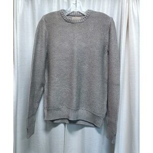Lucky Brand Women's Size M Beige Knit Long Sleeve Crew Neck Sweater‎
